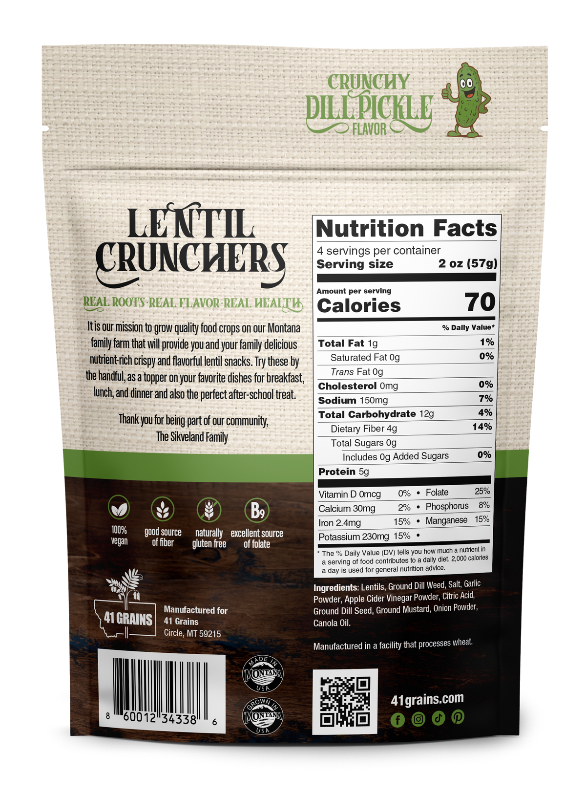 Dill Pickle Lentil Crunchers